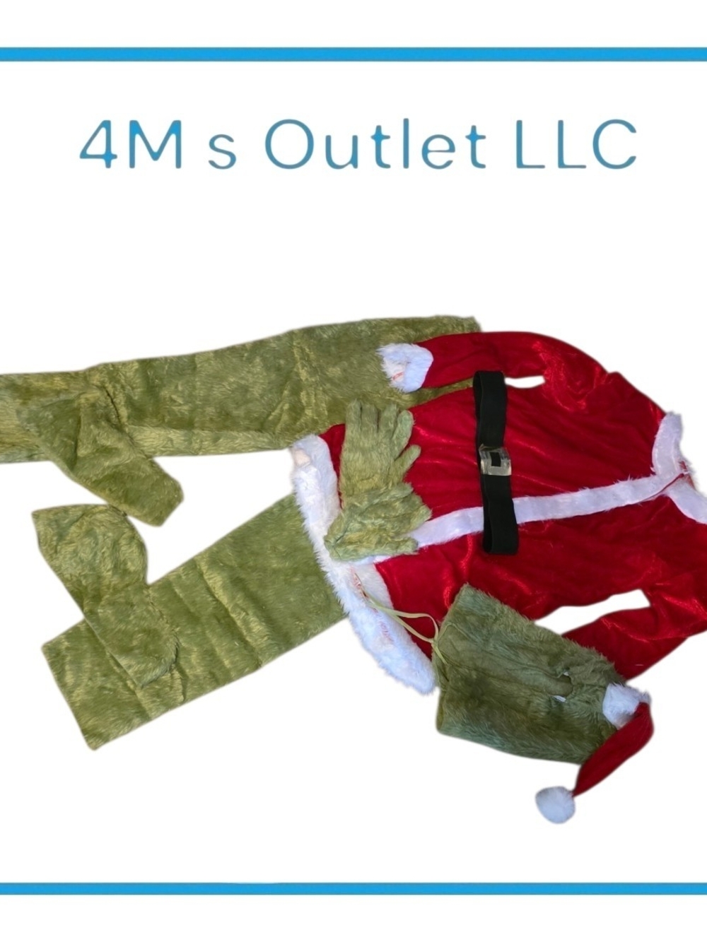 Grinch-Style Santa Costume - Red and Green